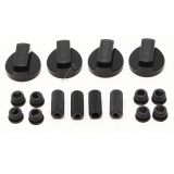 Universalus viryklės (dujinės) rankenėlių komplektas (4vnt) juodas (black)